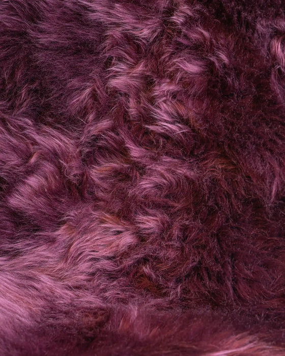 Boysenberry purple sheepskin rug