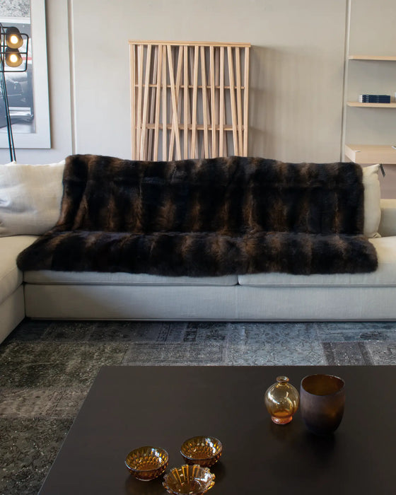 Possum Fur Throws NZ Made Chocolate Brown by Gorgeous