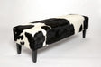 Black and white bench seat ottoman