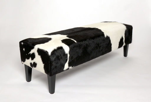 Black and white bench seat ottoman