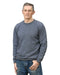 Native World Sky Blue Men's Possum Merino Wool Crew Neck Sweater - NB120