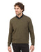 Mens fern green possum merino sweater NB121