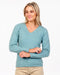 Topaz Women's Vee-Neck Merino Wool Sweater - NB396