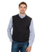 Mens possum merino wool vest in charcoal NB418