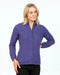 NB485 womens possum merino zip jacket in violet purple