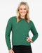 Green deep sage possum merino cropped sweater NB870