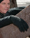 Charcoal grey knitted possum merino wool gloves 