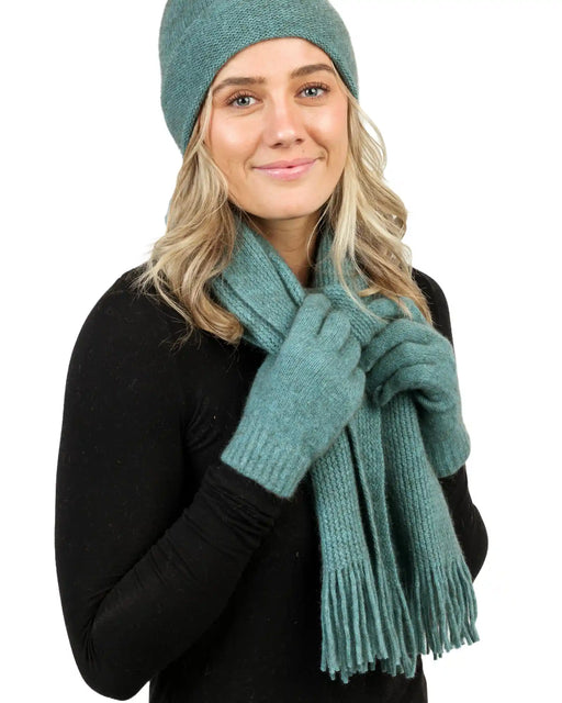 NX102 Topaz possum merino wool scarf