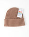 Ribbed possum merino beanie in Mink Brown