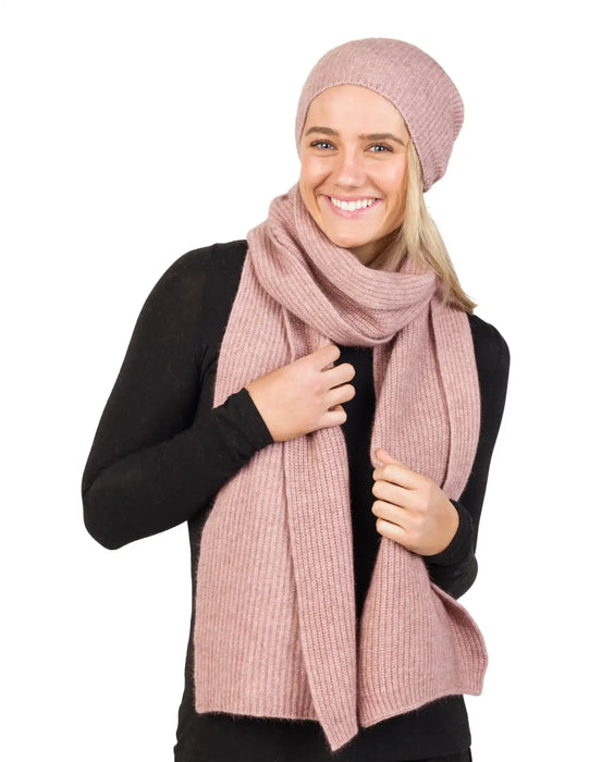 Lily pink possum merino slouch scarf NX876