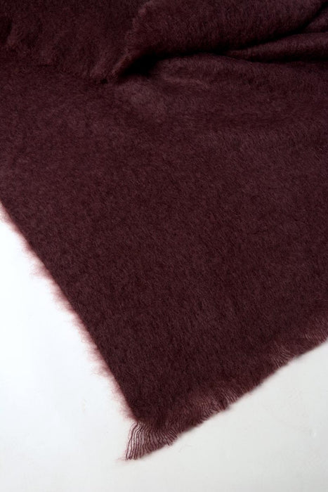 Mulberry Wine Mohair Throw Blanket