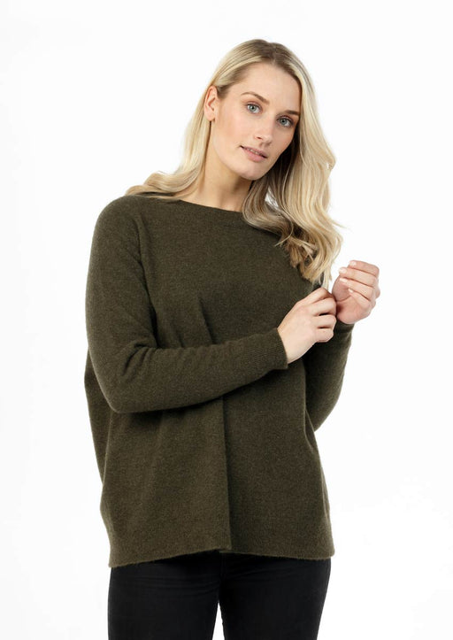 NB816 fern possum merino lounge sweater