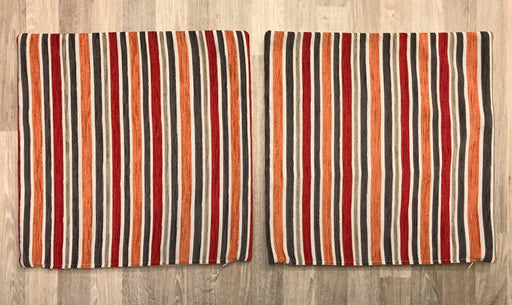 Orange striped cushions